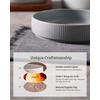 image:imagefamiware Star 75 Pasta Bowls Set Salad Bowl Set of 8 Double Reactive Glaze Stackable Ideal for Your Friend for Housewarming Festivals Cappuccino WhiteLight Gray