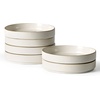 image:imagefamiware Star 75 Pasta Bowls Set Salad Bowl Set of 8 Double Reactive Glaze Stackable Ideal for Your Friend for Housewarming Festivals Cappuccino WhiteWhite
