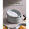 image:imagefamiware Star 75 Pasta Bowls Set Salad Bowl Set of 8 Double Reactive Glaze Stackable Ideal for Your Friend for Housewarming Festivals Cappuccino WhiteLight Gray