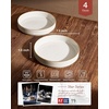 image:imagefamiware Star 75 Pasta Bowls Set Salad Bowl Set of 8 Double Reactive Glaze Stackable Ideal for Your Friend for Housewarming Festivals Cappuccino WhiteWhite