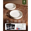 image:imagefamiware Star 75 Pasta Bowls Set Salad Bowl Set of 8 Double Reactive Glaze Stackable Ideal for Your Friend for Housewarming Festivals Cappuccino WhiteWhite