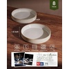 image:imagefamiware Star 75 Pasta Bowls Set Salad Bowl Set of 8 Double Reactive Glaze Stackable Ideal for Your Friend for Housewarming Festivals Cappuccino WhiteCappuccino White