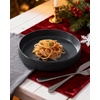 image:imagefamiware Star 75 Pasta Bowls Set Salad Bowl Set of 8 Double Reactive Glaze Stackable Ideal for Your Friend for Housewarming Festivals Cappuccino WhiteDark Charcoal  Full Glaze Matte