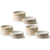 image:imagefamiware Star 75 Pasta Bowls Set Salad Bowl Set of 8 Double Reactive Glaze Stackable Ideal for Your Friend for Housewarming Festivals Cappuccino WhiteCappuccino White