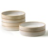 image:imagefamiware Star 75 Pasta Bowls Set Salad Bowl Set of 8 Double Reactive Glaze Stackable Ideal for Your Friend for Housewarming Festivals Cappuccino WhiteCappuccino White