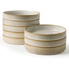 image:imagefamiware Star 75 Pasta Bowls Set Salad Bowl Set of 8 Double Reactive Glaze Stackable Ideal for Your Friend for Housewarming Festivals Cappuccino WhiteCappuccino White