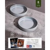 image:imagefamiware Star 75 Pasta Bowls Set Salad Bowl Set of 8 Double Reactive Glaze Stackable Ideal for Your Friend for Housewarming Festivals Cappuccino WhiteLight Gray