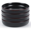 image:imagefamiware Mercury Pasta Bowls Set of 6 33 oz Large Salad Bowls Ceramic Pasta Plates Bowls Serving Bowls for Kitchen Microwave amp Dishwasher Safe CharcoalBlack