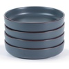 image:imagefamiware Mercury Pasta Bowls Set of 6 33 oz Large Salad Bowls Ceramic Pasta Plates Bowls Serving Bowls for Kitchen Microwave amp Dishwasher Safe CharcoalCharcoal