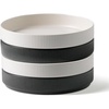 image:imagefamiware Star 75 Pasta Bowls Set Salad Bowl Set of 8 Double Reactive Glaze Stackable Ideal for Your Friend for Housewarming Festivals Cappuccino WhiteDark Charcoal  White