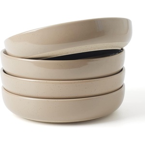 image:imagefamiware Milkyway 33 oz Bowl Set Pasta Bowls Set of 6 Salad Bowls Double Reactive Glaze Sturdy amp Stackable Ideal for Housewarming Festivals Matcha Green with SpecklesCinnamon Brown