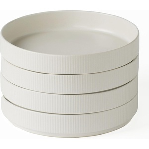 image:imagefamiware Star 75 Pasta Bowls Set Salad Bowl Set of 8 Double Reactive Glaze Stackable Ideal for Your Friend for Housewarming Festivals Cappuccino WhiteWhite  Full Glaze Matte