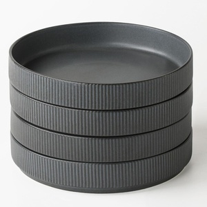 image:imagefamiware Star 75 Pasta Bowls Set Salad Bowl Set of 8 Double Reactive Glaze Stackable Ideal for Your Friend for Housewarming Festivals Cappuccino WhiteDark Charcoal  Full Glaze Matte