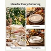 image:imageFamiware Star 12Piece Stoneware Dinnerware Set for 4  Oat Ceramic Ribbed Plates and Bowls  Modern Rustic Dishes Everyday amp Formal Use  Chip amp Scratch Resistant Microwave amp Dishwasher SafeOat