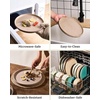 image:imageFamiware Star 12Piece Stoneware Dinnerware Set for 4  Oat Ceramic Ribbed Plates and Bowls  Modern Rustic Dishes Everyday amp Formal Use  Chip amp Scratch Resistant Microwave amp Dishwasher SafeCinnamon Brown