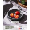 image:imagefamiware Star Soy Sauce Dish Ceramic Dipping Bowls Set of 6 4 oz Individual Dip Sauce CupsBowlsDishesPlates Small Serving Bowl for Side Dishes Dessert Ice Cream Condiments Sushi  Deep ForestMatte Midnight Grey