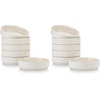 image:imagefamiware Star Soy Sauce Dish Ceramic Dipping Bowls Set of 6 4 oz Individual Dip Sauce CupsBowlsDishesPlates Small Serving Bowl for Side Dishes Dessert Ice Cream Condiments Sushi  Deep ForestMatte White