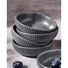 image:imagefamiware Star Soy Sauce Dish Ceramic Dipping Bowls Set of 6 4 oz Individual Dip Sauce CupsBowlsDishesPlates Small Serving Bowl for Side Dishes Dessert Ice Cream Condiments Sushi  Deep ForestMatte Midnight Grey