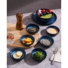 image:imagefamiware Star Soy Sauce Dish Ceramic Dipping Bowls Set of 6 4 oz Individual Dip Sauce CupsBowlsDishesPlates Small Serving Bowl for Side Dishes Dessert Ice Cream Condiments Sushi  Deep ForestStarry Blue