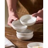 image:imagefamiware Star Soy Sauce Dish Ceramic Dipping Bowls Set of 6 4 oz Individual Dip Sauce CupsBowlsDishesPlates Small Serving Bowl for Side Dishes Dessert Ice Cream Condiments Sushi  Deep ForestMatte White
