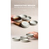 image:imagefamiware Star Soy Sauce Dish Ceramic Dipping Bowls Set of 6 4 oz Individual Dip Sauce CupsBowlsDishesPlates Small Serving Bowl for Side Dishes Dessert Ice Cream Condiments Sushi  Deep ForestSmoky Blue