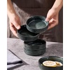 image:imagefamiware Star Soy Sauce Dish Ceramic Dipping Bowls Set of 6 4 oz Individual Dip Sauce CupsBowlsDishesPlates Small Serving Bowl for Side Dishes Dessert Ice Cream Condiments Sushi  Deep ForestDeep Forest