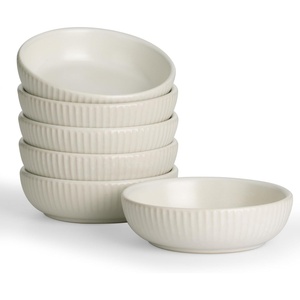 image:imagefamiware Star Soy Sauce Dish Ceramic Dipping Bowls Set of 6 4 oz Individual Dip Sauce CupsBowlsDishesPlates Small Serving Bowl for Side Dishes Dessert Ice Cream Condiments Sushi  Deep ForestMatte White